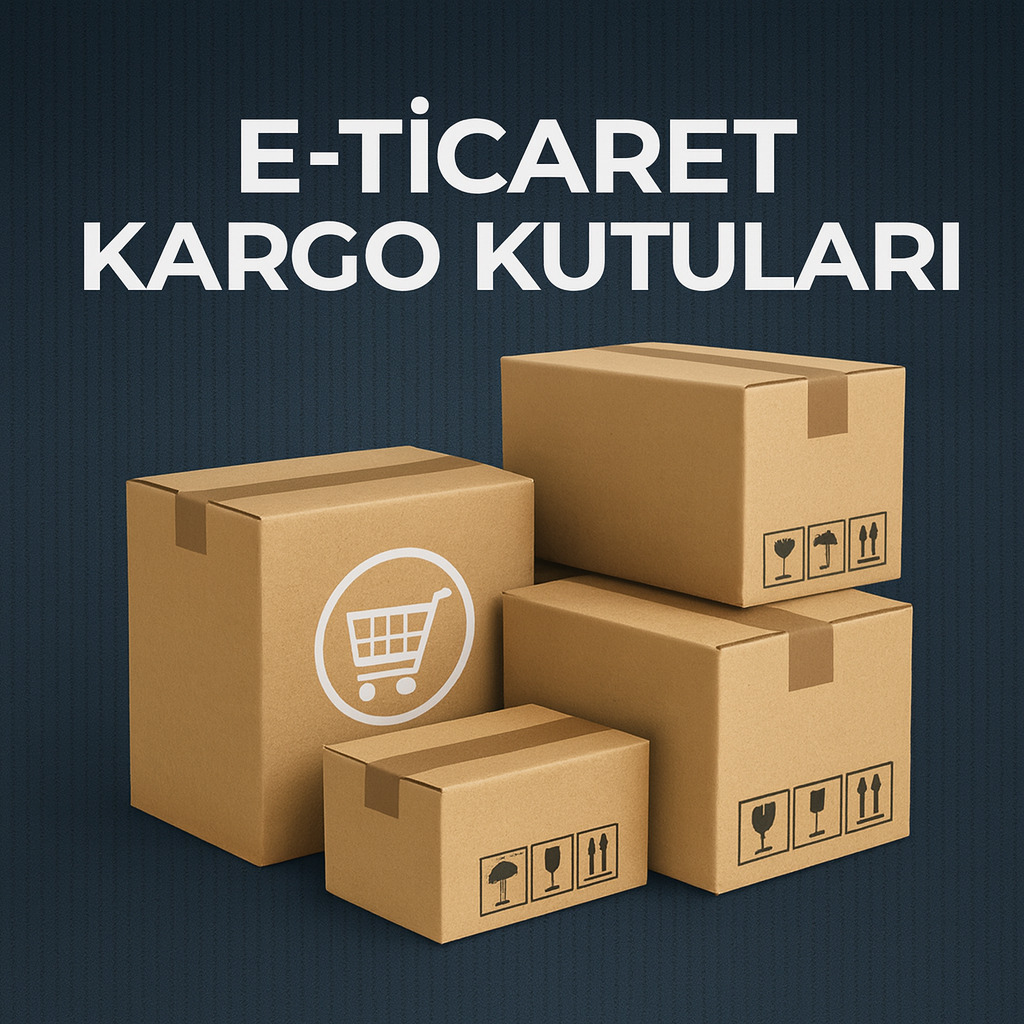 E-ticaret için kargo kutuları görseli